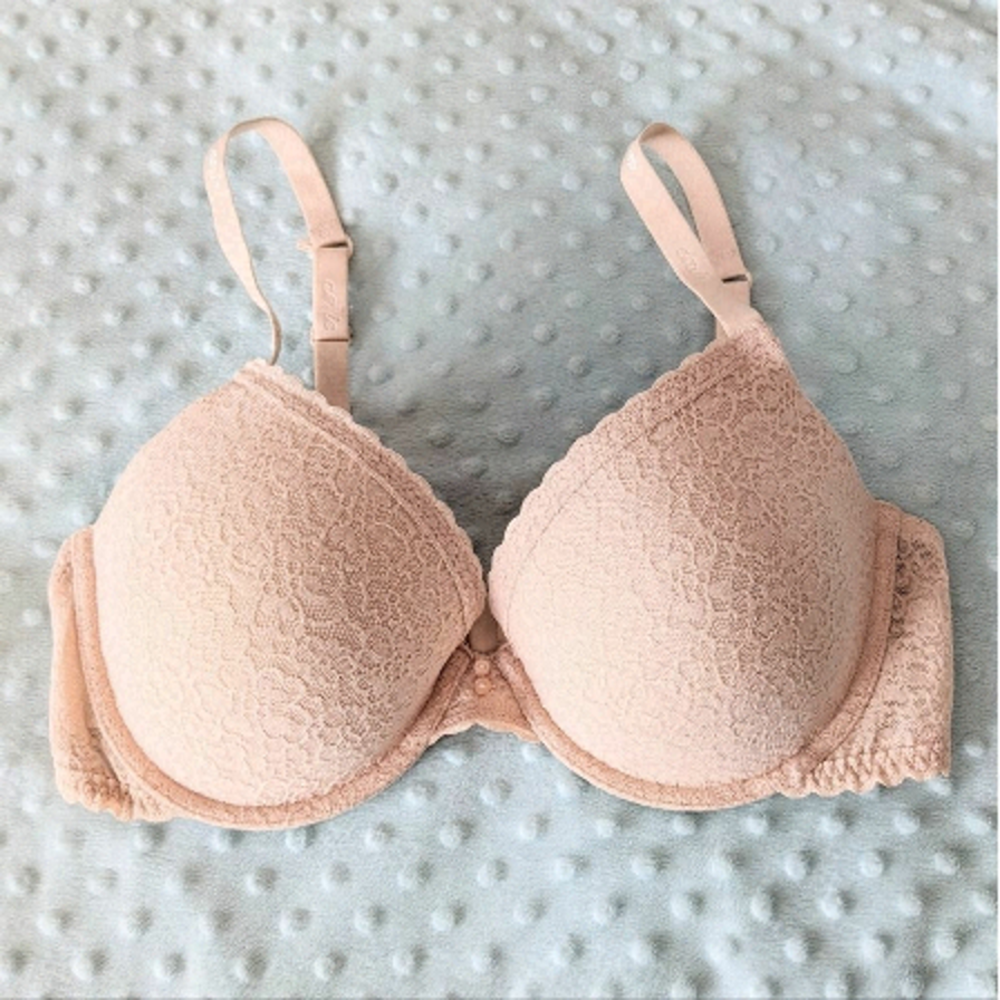 AERIE Lace bralette beige bra size 36D B021